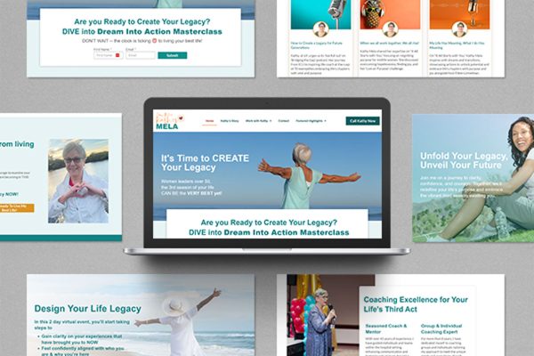 Kathy Mela website mockup