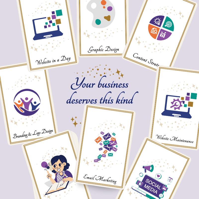 Aligned Soul Design Services Email Marketing - Email Marketing – Heartfelt automations that connect and convert. Tarot-style card with colorful envelopes bursting out in motion, symbolizing email marketing campaigns.